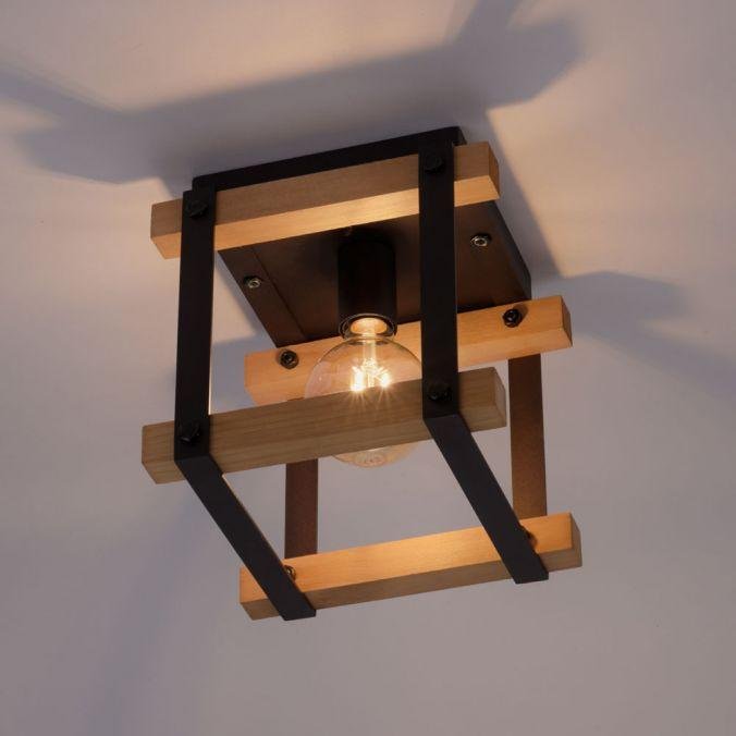 LD 15681-79 EDITH LED stropní svítidlo, vintage, design dřeva, E27 bez žárovky, max. 40W, retro MEDION - LEUCHTEN DIREKT / JUST LIGHT (obrázek 2)