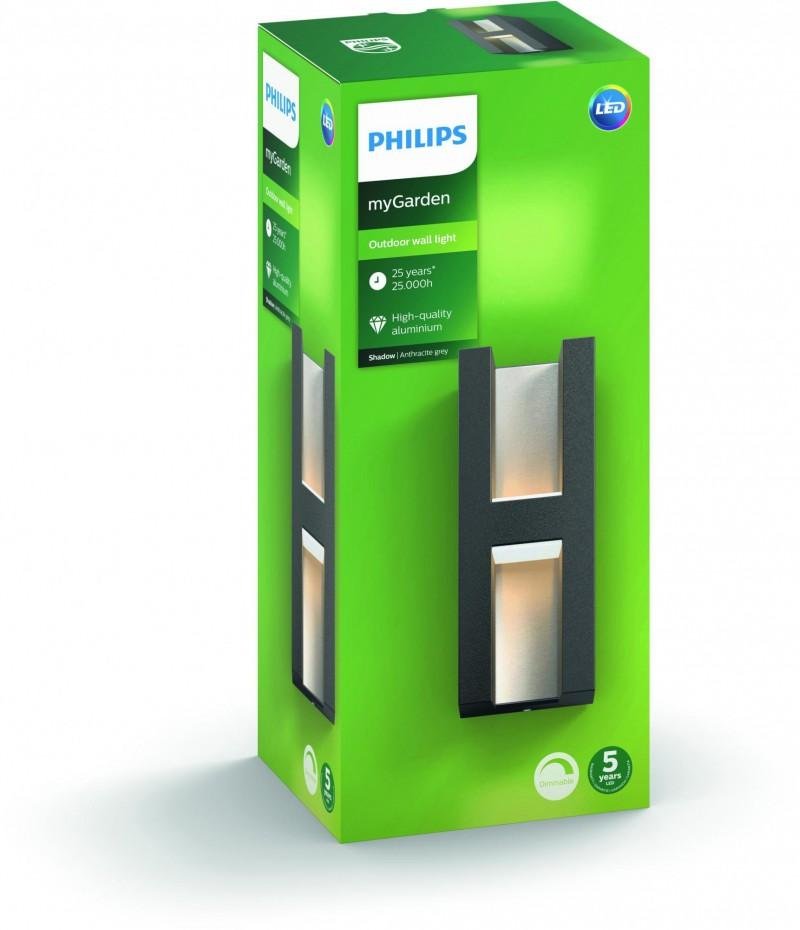 PH 17351/93/P0 LED venkovní nástěnné svítidlo Philips Shadow 17351/93/P0 antracitové 2700K - PHILIPS (915005377301) (obrázek 6)