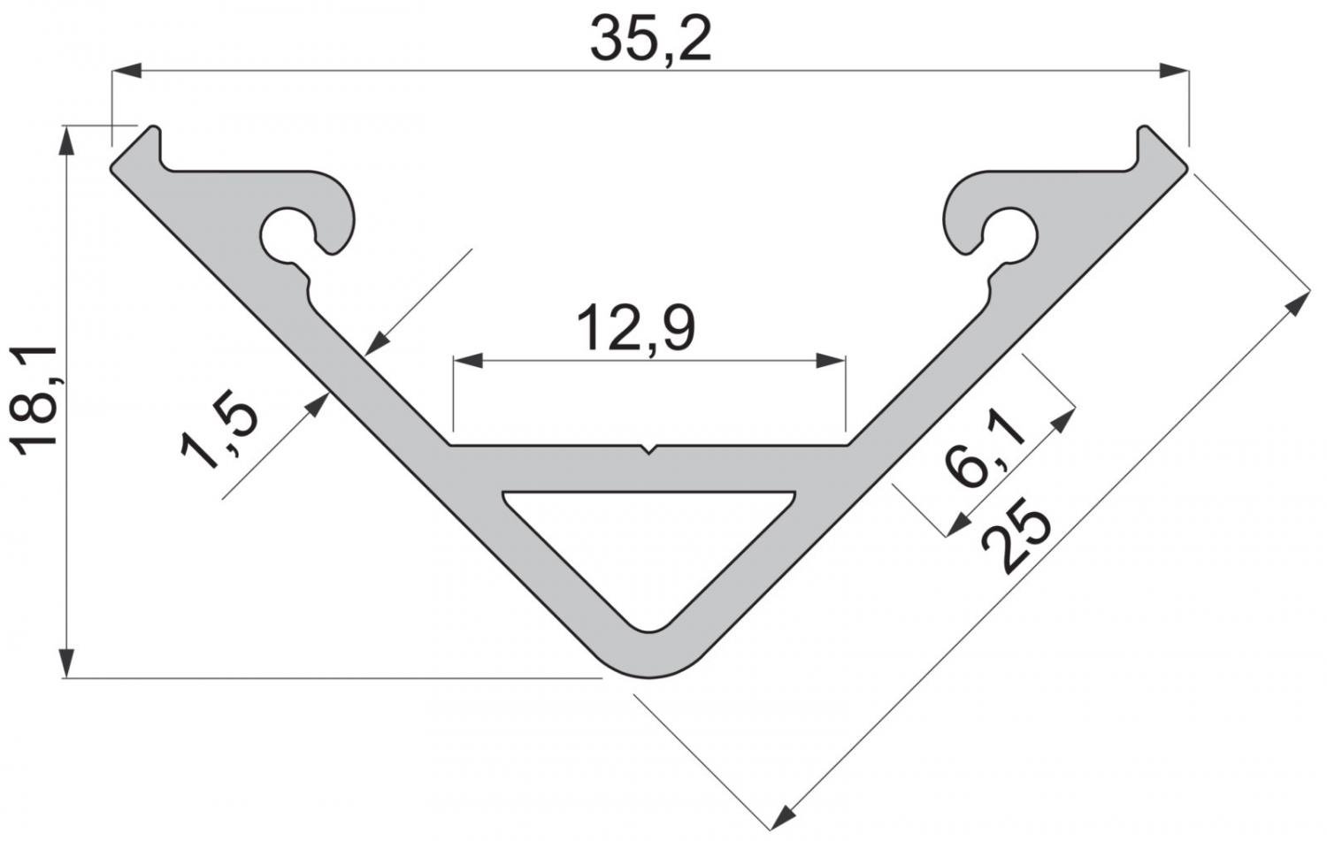 IMPR 970551 Deko-Light rohový profil AV-05-12 (obrázek 6)