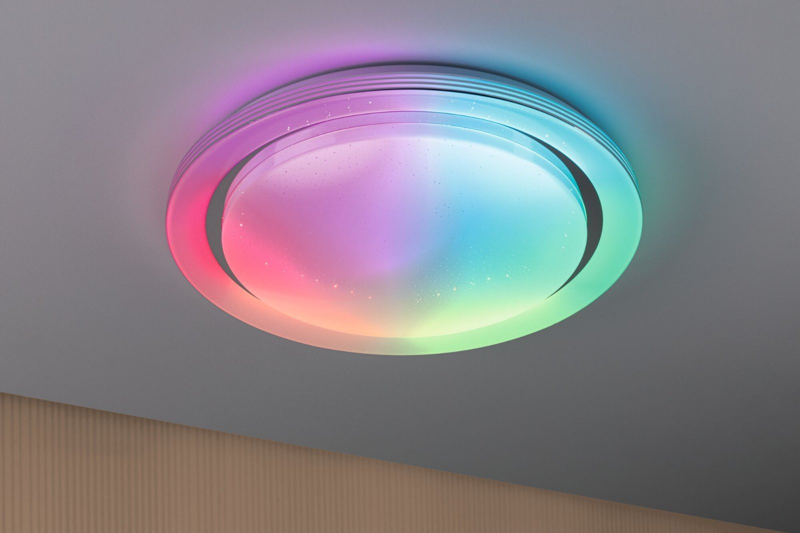 P 70547 LED stropní svítidlo Rainbow efekt duhy RGBW 230V 38,5W chrom/bílá - PAULMANN (obrázek 5)