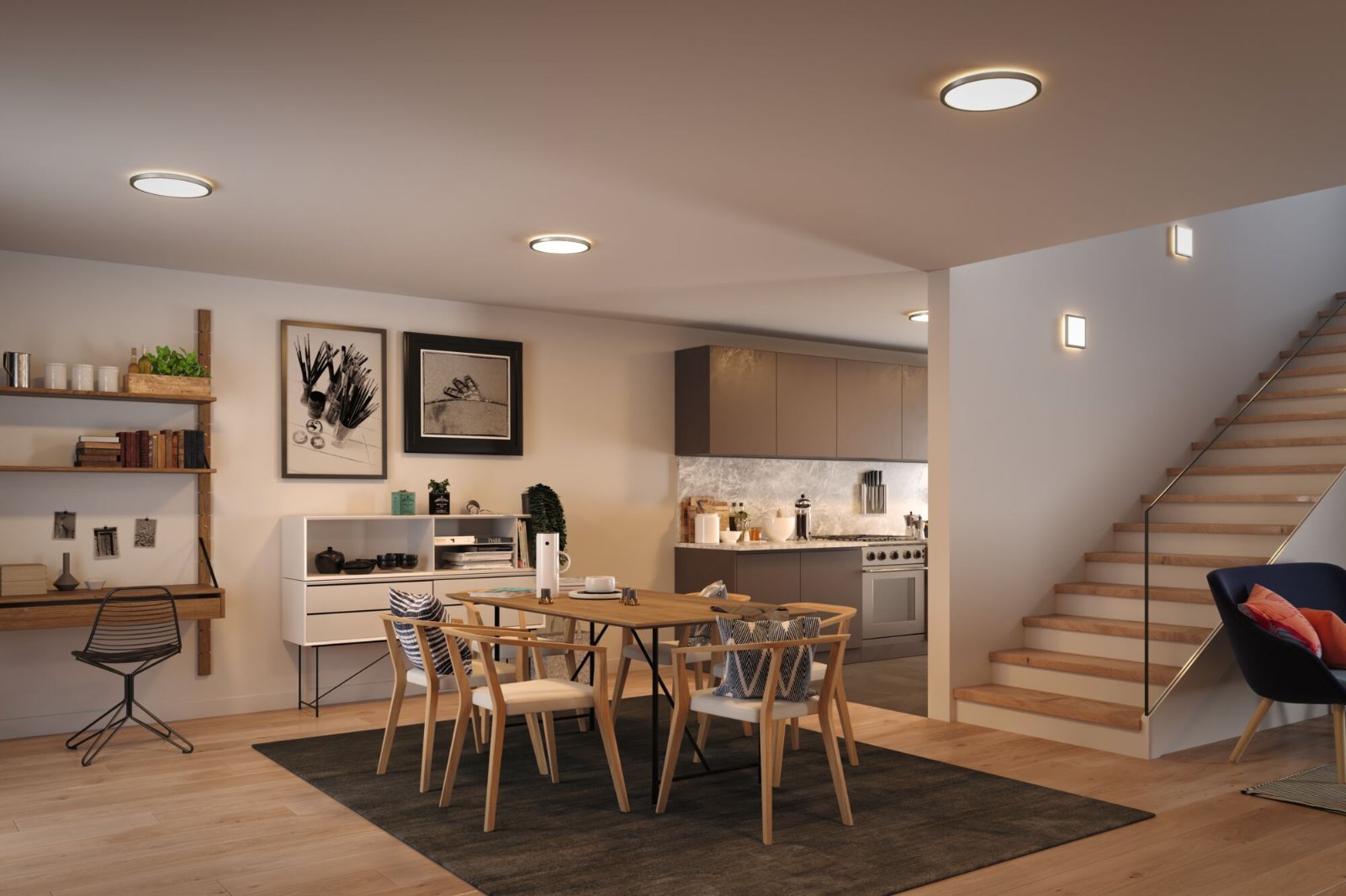 P 70990 LED Panel Atria Shine kruhové 190mm 3000K matný chrom - PAULMANN (obrázek 4)