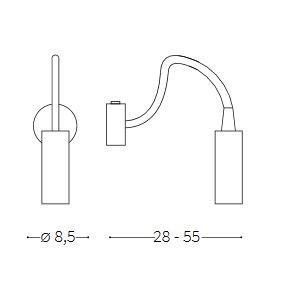 ILUX 203195 LED nástěnná bodová lampička FOCUS-2 AP1 NERO - IDEALLUX (obrázek 3)