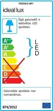 ILUX 203195 LED nástěnná bodová lampička FOCUS-2 AP1 NERO - IDEALLUX (obrázek 4)