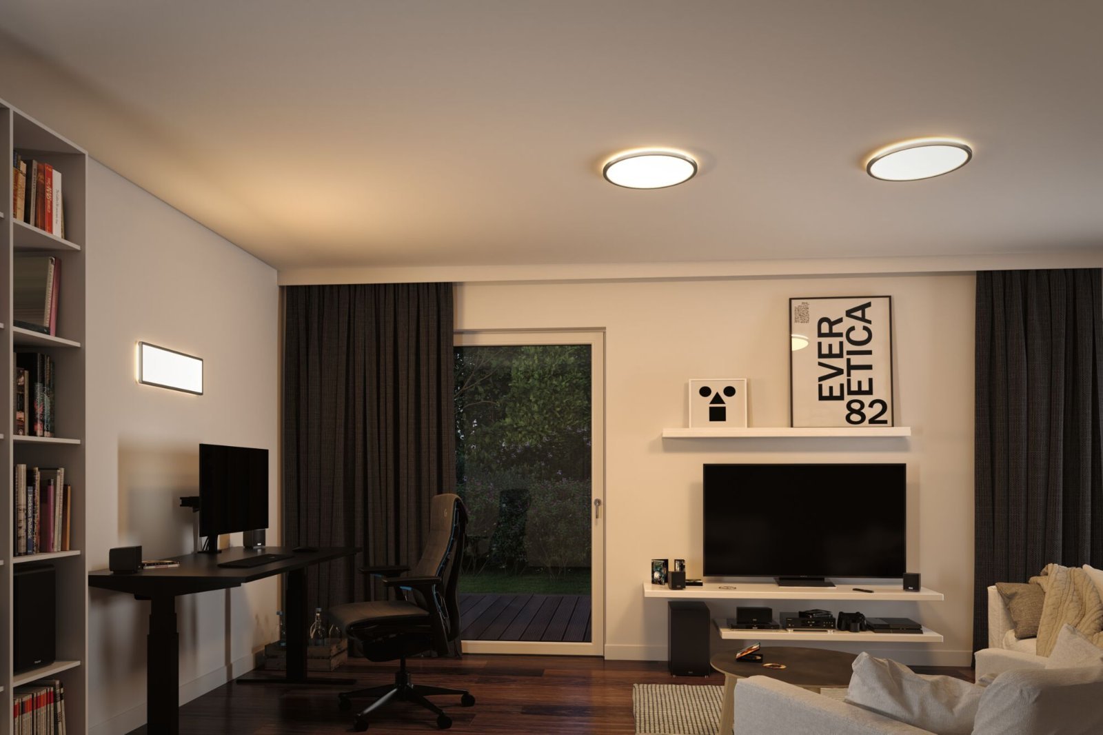 P 71019 LED Panel Atria Shine kruhové 420mm RGBW matný chrom - PAULMANN (obrázek 7)