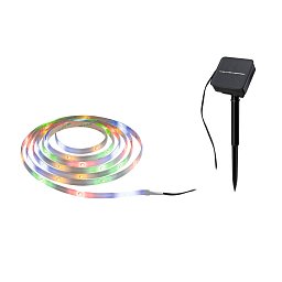 Obrázek pro produkt LED pásek solární 3m soumrakový senzor a nabíjecí baterie 3m IP44 0,3W 16LEDs/m RGB - PAULMANN