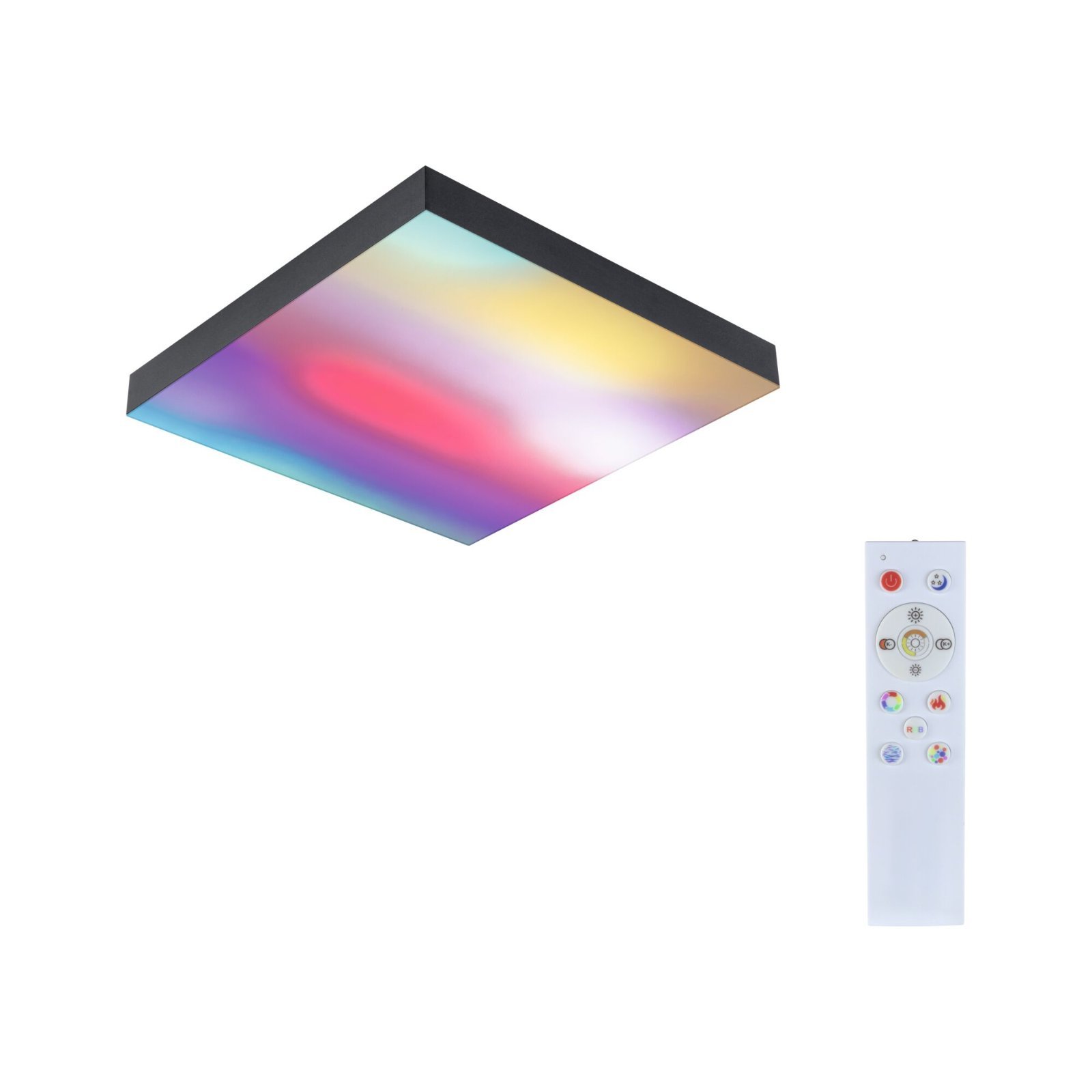 P 79907 LED Panel Velora Rainbow dynamicRGBW hranaté 295x295mm RGBW černá - PAULMANN
