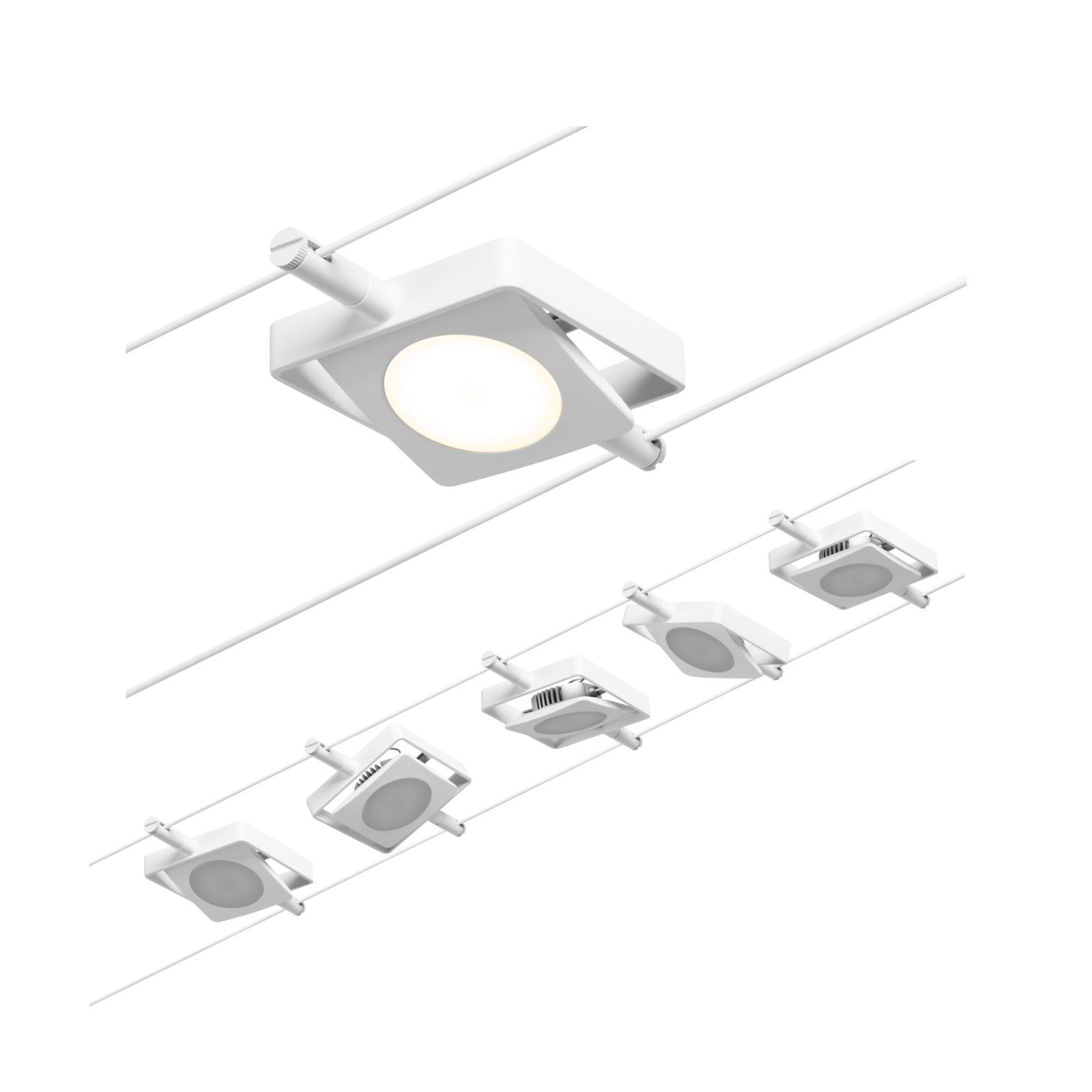 P 94422 LED lankový systém MacLED základní sada 5x4,5W 3000K 230/12V bílá/chrom - PAULMANN