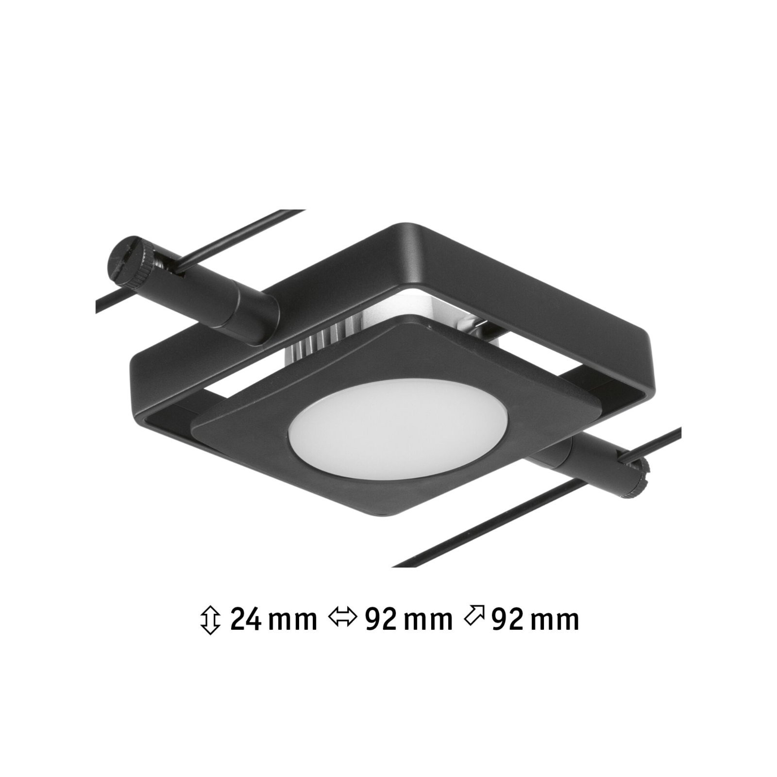 P 94425 LED lankový systém MacLED spot 4,5W 3000K 12V černá mat/chrom - PAULMANN (obrázek 2)