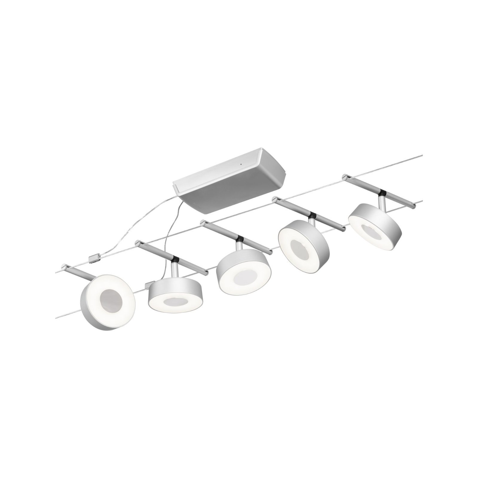 P 94475 LED lankový systém Circle základní sada 5x5W 3000K 230/12V matný chrom/chrom - PAULMANN (obrázek 4)