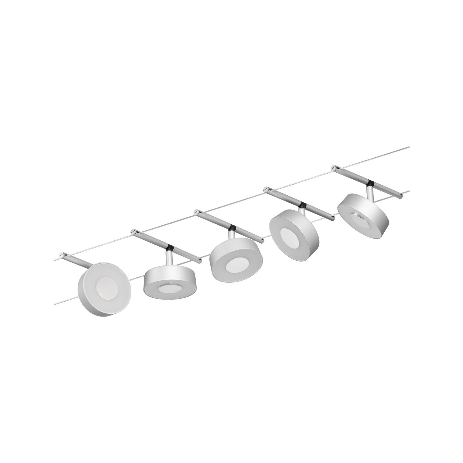 P 94475 LED lankový systém Circle základní sada 5x5W 3000K 230/12V matný chrom/chrom - PAULMANN (obrázek 5)