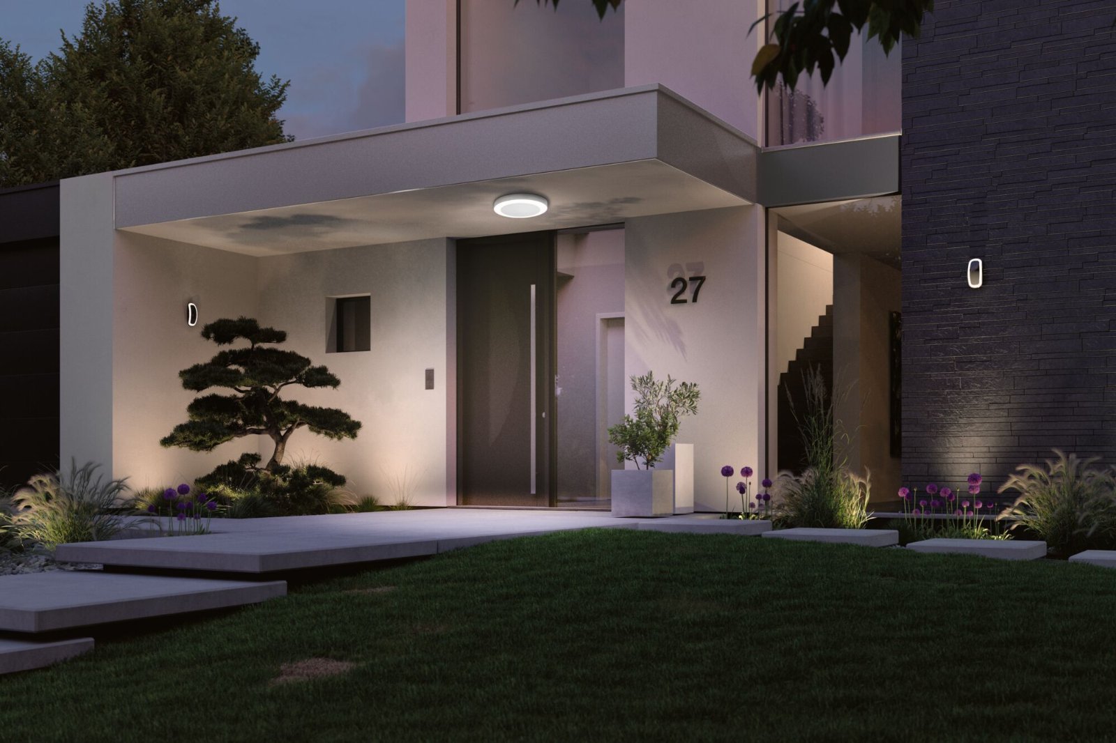 P 94528 LED stropní svítidlo Circula soumrakový senzor a pohybové čidlo pohybové čidlo teplá bílá IP44 kruhové 320mm 3000K 14W 230V béžová umělá hmota - PAULMANN (obrázek 2)