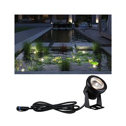 Obrázek pro produkt Plug & Shine LED spot svítidlo do jezírka IP68 3000K 5W černá - PAULMANN