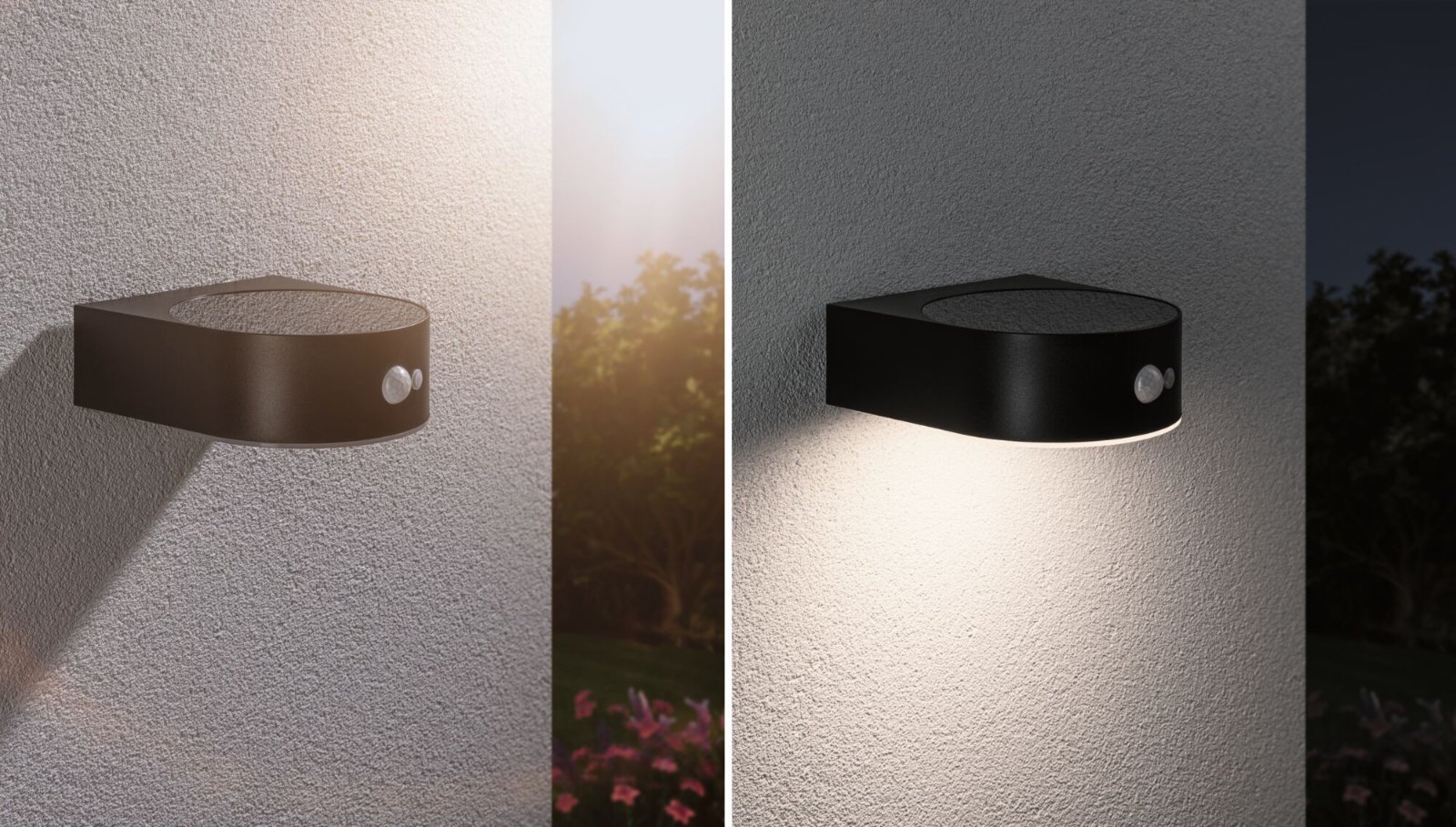 P 94570 Solární LED venkovní nástěnné svítidlo solární Eileen pohybové čidlo IP44 3000K černá - PAULMANN (obrázek 3)