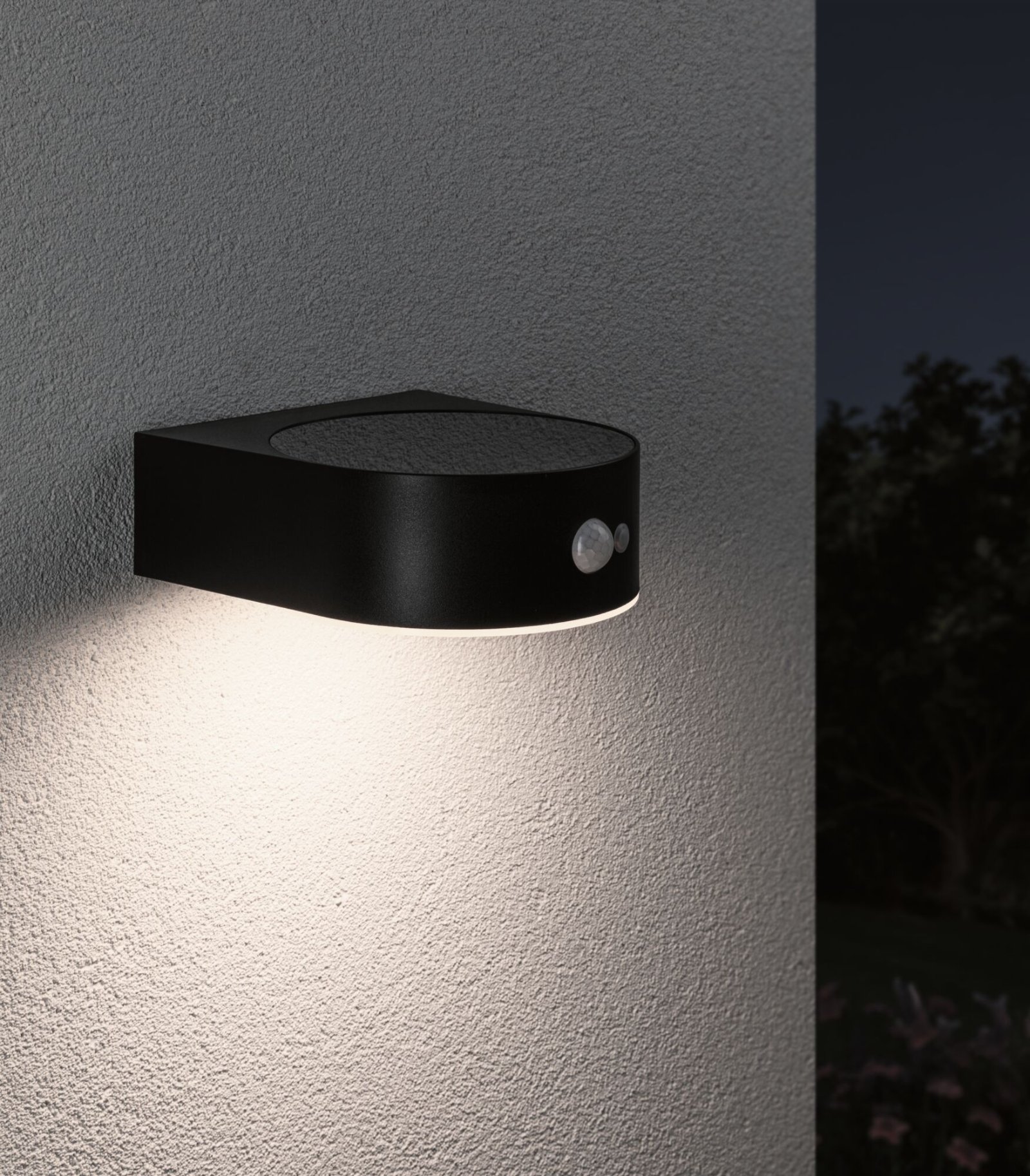P 94570 Solární LED venkovní nástěnné svítidlo solární Eileen pohybové čidlo IP44 3000K černá - PAULMANN (obrázek 5)