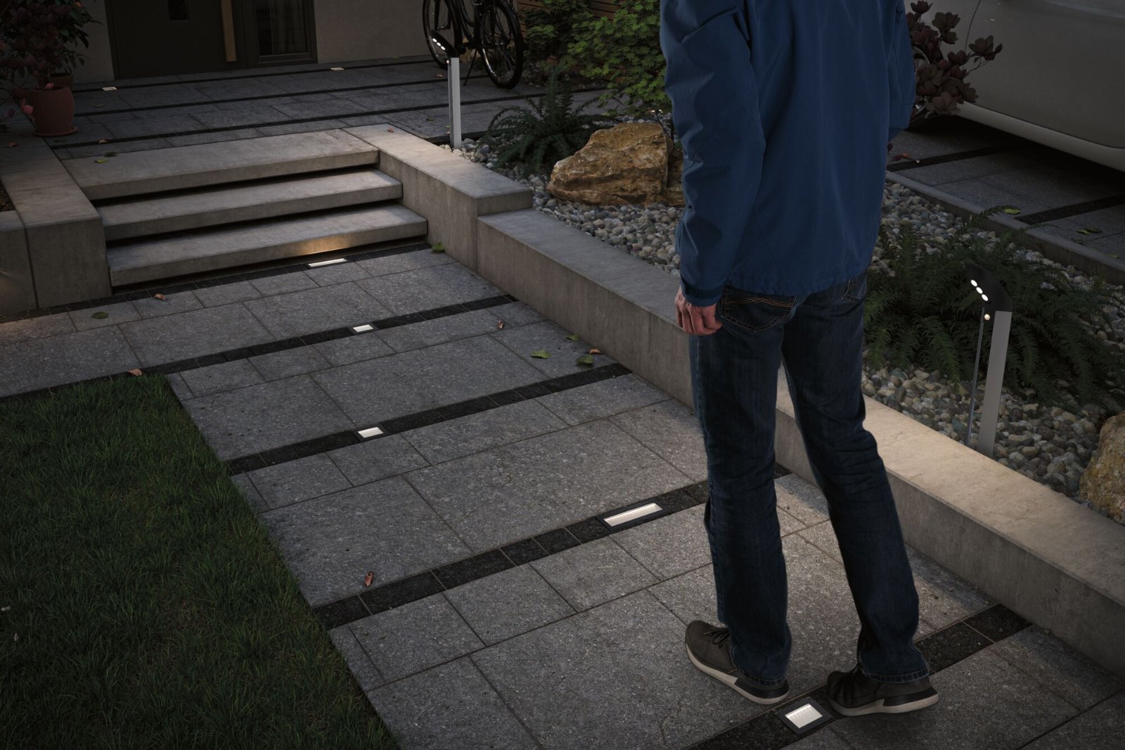 P 94576 Solární LED zemní svítidlo Domenic IP67 3000K černá - PAULMANN (obrázek 4)