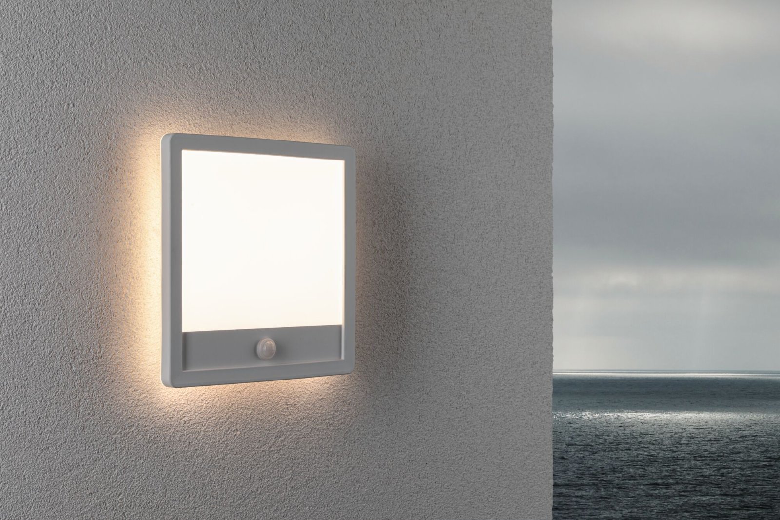 P 94663 LED venkovní panel Lamina vč. pohybové čidlo IP44 hranaté 250x250mm 3000K 14,5W 230V bílá umělá hmota - PAULMANN (obrázek 4)
