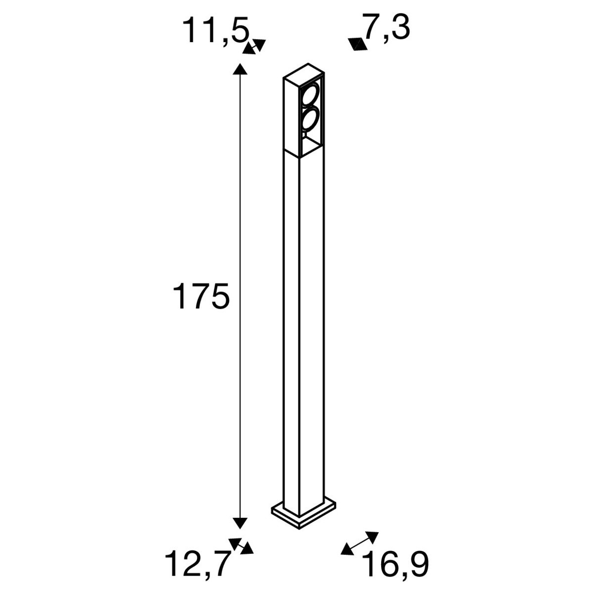 LA 1005440 ESKINA FRAME 175 Pole double stojací svítidlo antracit 27 W 3000/4000 K 95° - BIG WHITE (SLV) (obrázek 8)