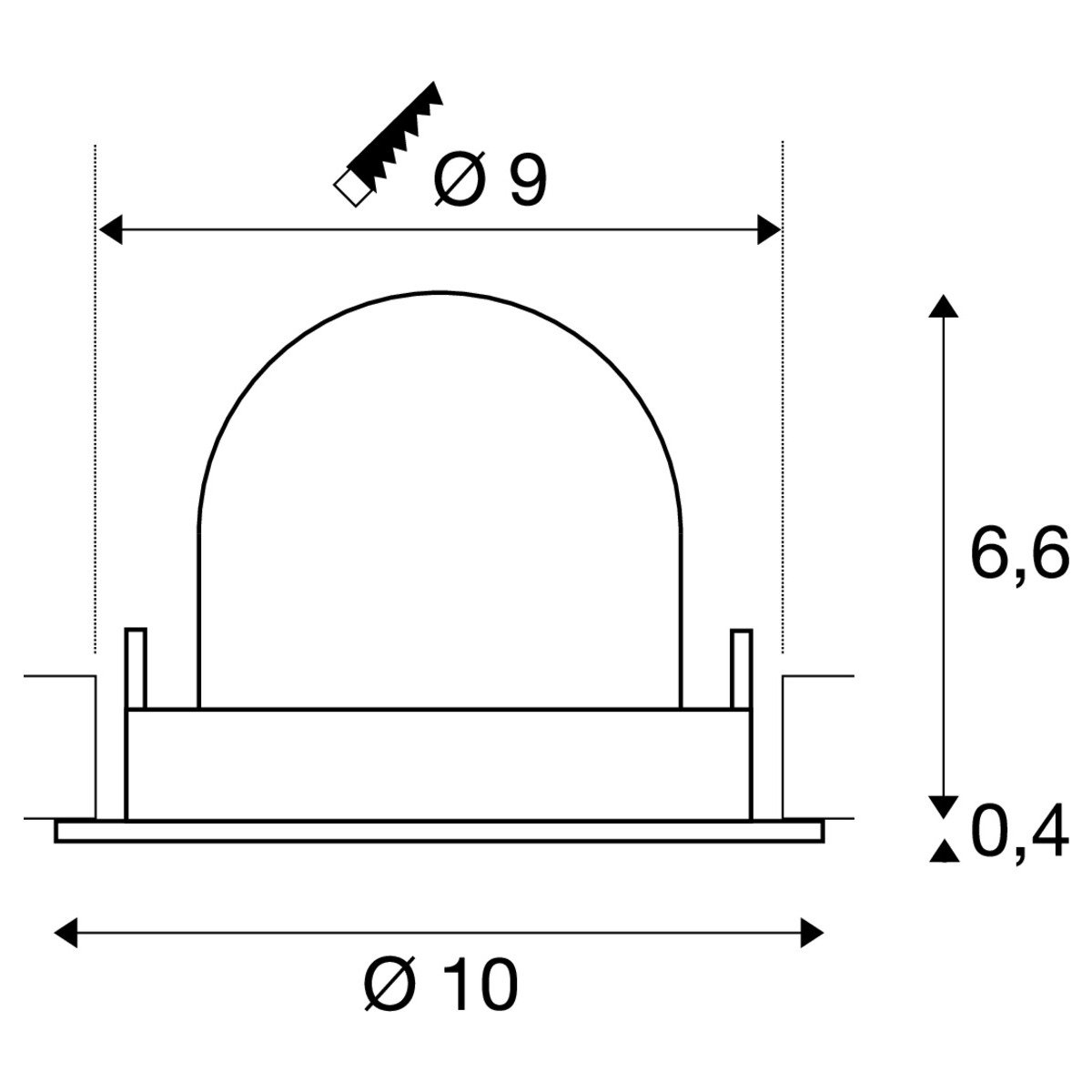 LA 1005882 NUMINOS® GIMBLE S zápustné stropní svítidlo bílé/černé 2700 K 55° - BIG WHITE (SLV) (obrázek 9)