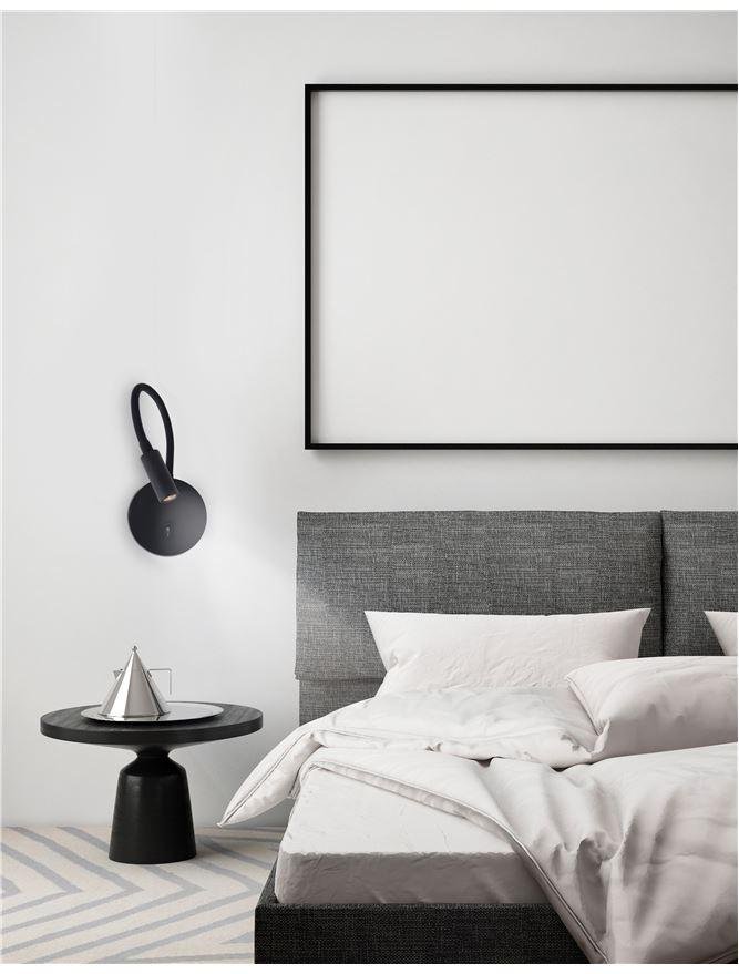NV 8140322 Bodové svítidlo JACO černý hliník LED 3W 3200K nastavitelné vypínač na těle - NOVA LUCE