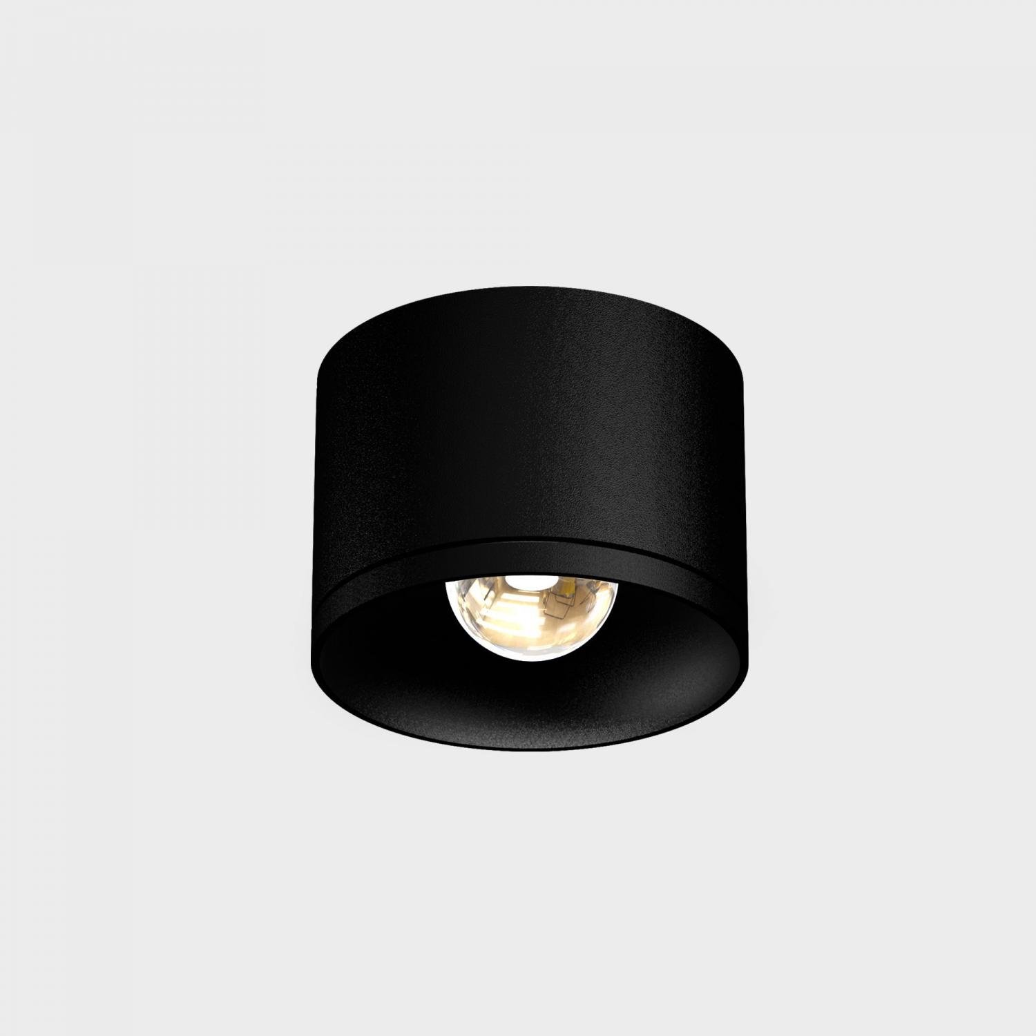 KHL K51000.01.SR.BK-BK.36.ST.8.30 ERYL stropní svítidlo pr. 65 mm černá 36° 8 W CRI >80 3000K Non-Dimm - KOHL-Lighting