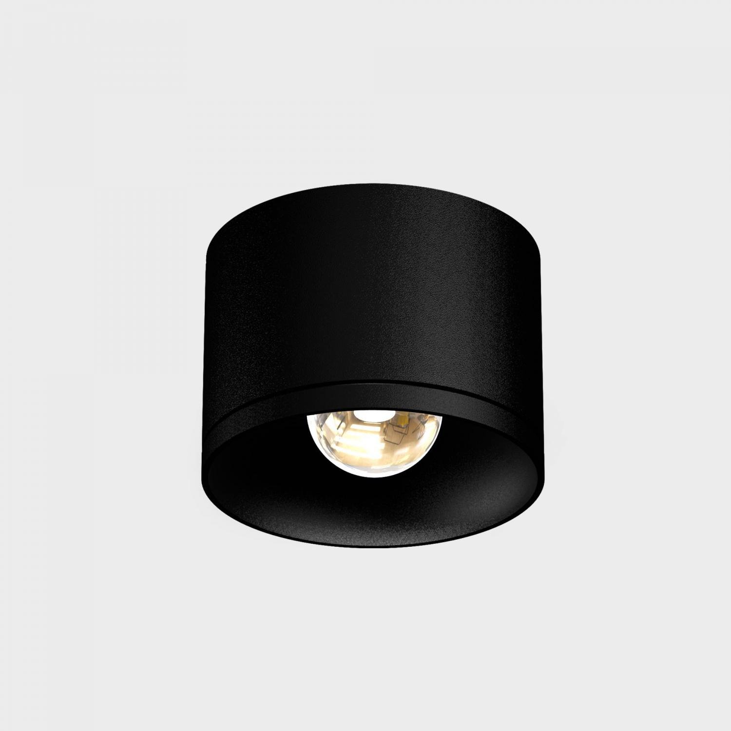 KHL K51000.02.SR.BK-BK.36.ST.8.30 ERYL stropní svítidlo pr. 80 mm černá 36° 12 W CRI >80 3000K Non-Dimm - KOHL-Lighting