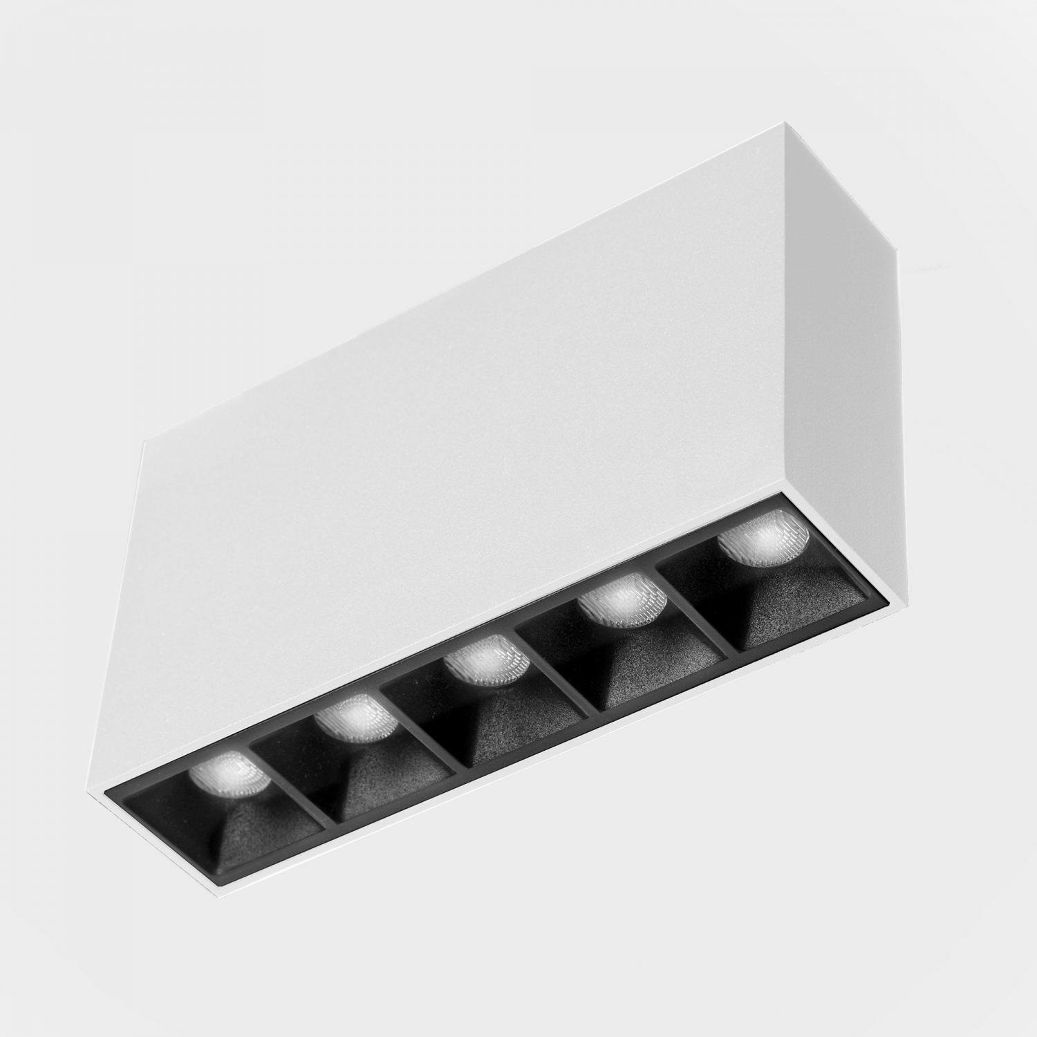 KHL K51300.01.SR.WH-BK.15.ST.9.40 NSES stropní svítidlo 137x35 mm bílá-černá 10 W CRI 90 4000K Non-Dimm - KOHL-Lighting