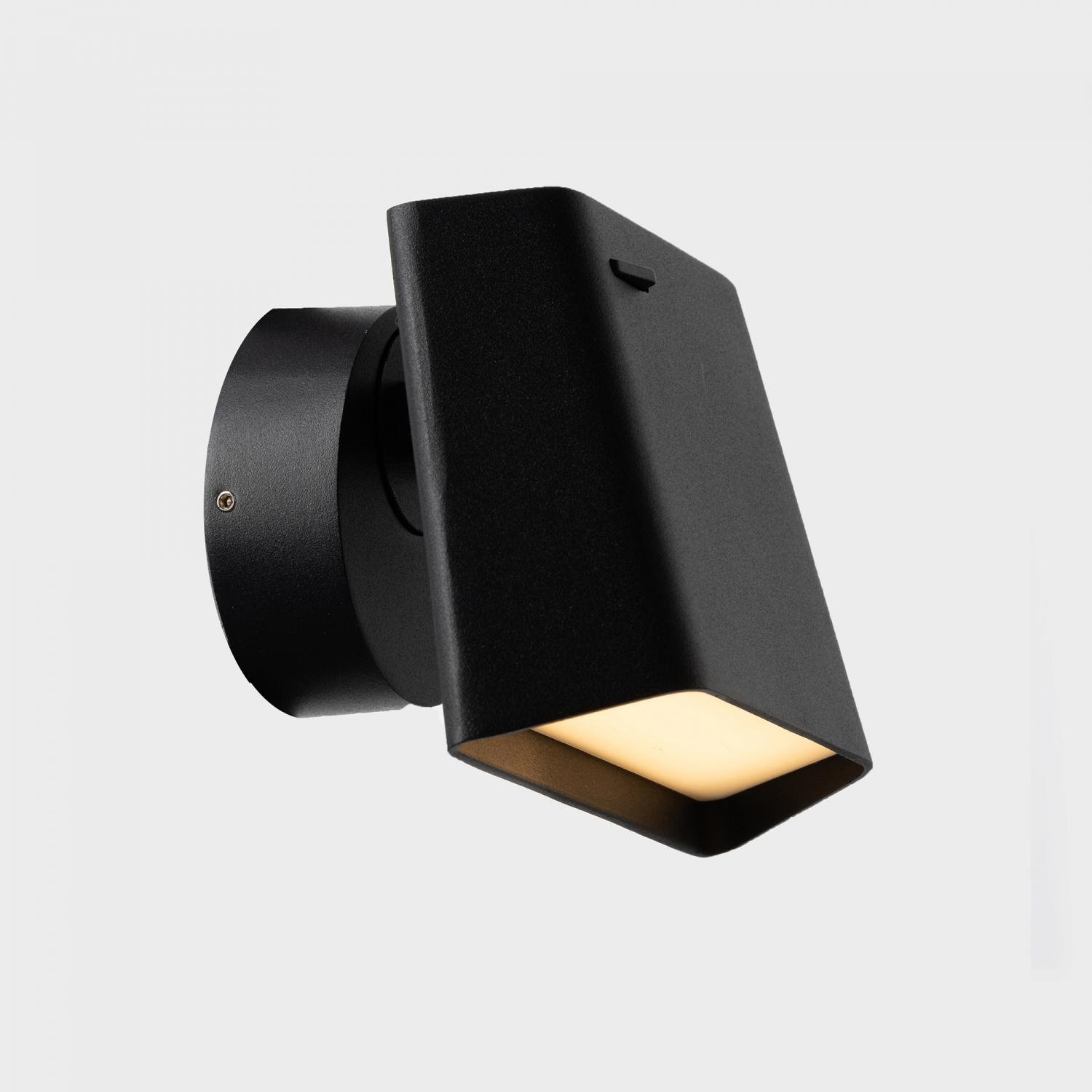 KHL K50700.01.WS.BK-BK.ST.8.30 WALLY nástěnné svítidlo 120X80 mm černá 6 W CRI >80 3000K Non-Dimm - KOHL-Lighting