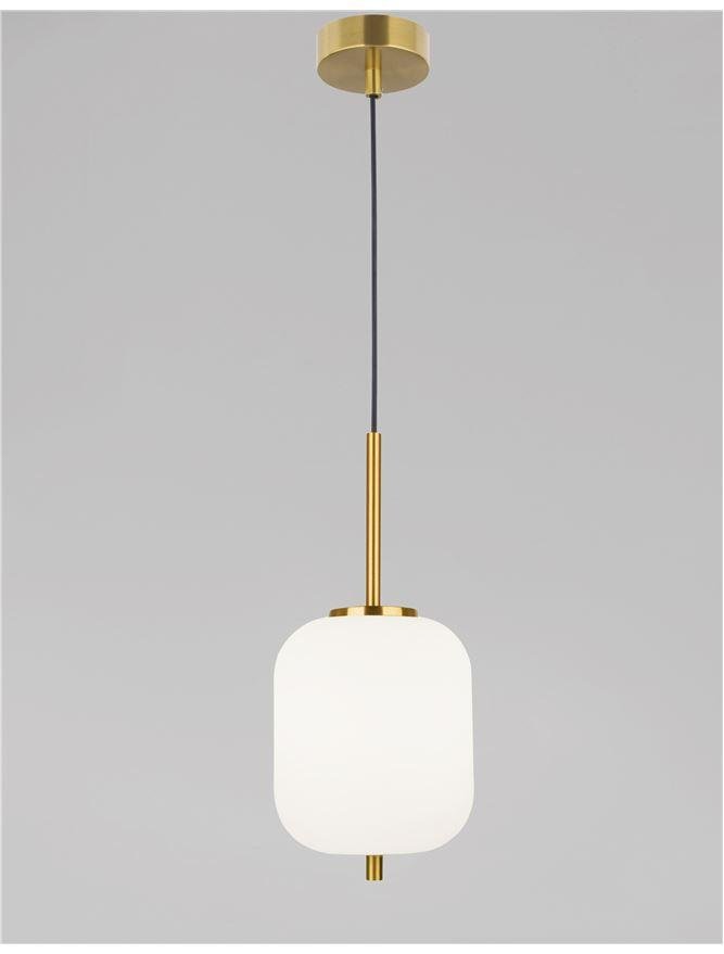 NV 9624065 Závěsné svítidlo LATO opálové sklo antický mosazný kov černý kabel E14 1x5W 230V IP20 bez žárovky - NOVA LUCE (obrázek 4)