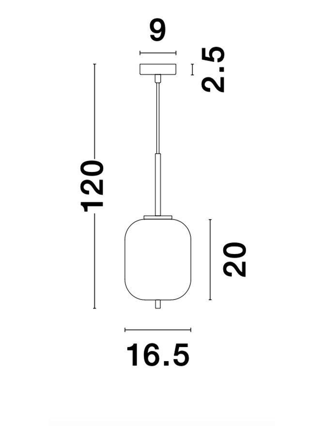NV 9624065 Závěsné svítidlo LATO opálové sklo antický mosazný kov černý kabel E14 1x5W 230V IP20 bez žárovky - NOVA LUCE (obrázek 8)