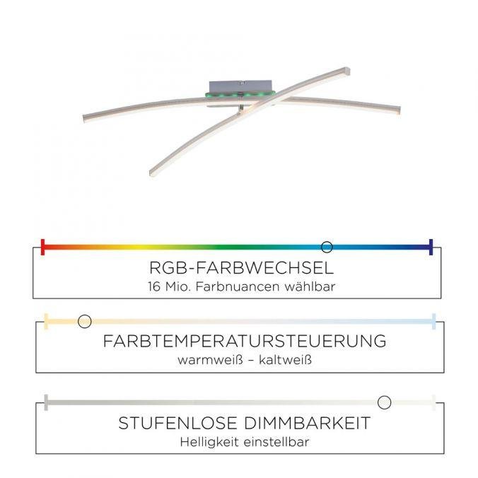 LD 11255-55 ALINA LED stropní svítidlo, ocel, dálkový ovladač, stmívatelné, RGB, CCT 2700-5000K - LEUCHTEN DIREKT / JUST LIGHT (obrázek 4)