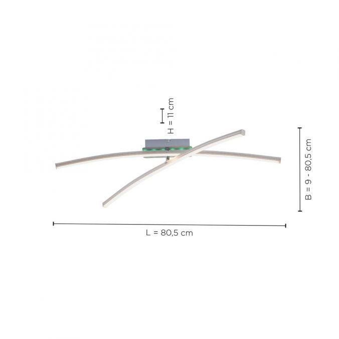 LD 11255-55 ALINA LED stropní svítidlo, ocel, dálkový ovladač, stmívatelné, RGB, CCT 2700-5000K - LEUCHTEN DIREKT / JUST LIGHT (obrázek 5)