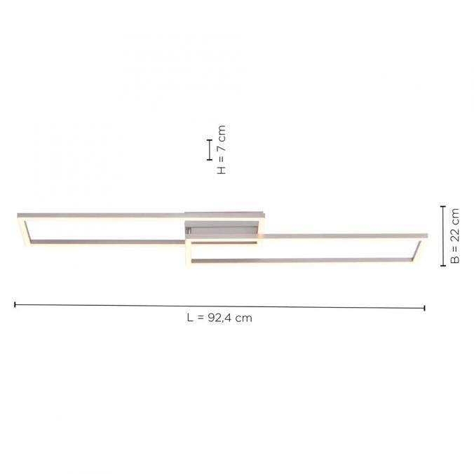 LD 14023-55 IVEN LED stropní svítidlo, barva ocel, stmívatelné, otočné, teplá bílá krokově stmívatelné 3000K - LEUCHTEN DIREKT / JUST LIGHT (obrázek 5)