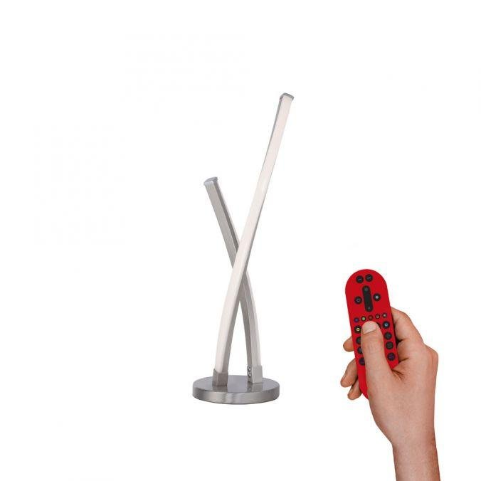 LD 11991-55 LOLAsmart - SWING Stolní lampa, barva ocel, RGB, dálkový ovladač, stmívatelné, App MEDION RGB+2700-5000K - LEUCHTEN DIREKT / JUST LIGHT