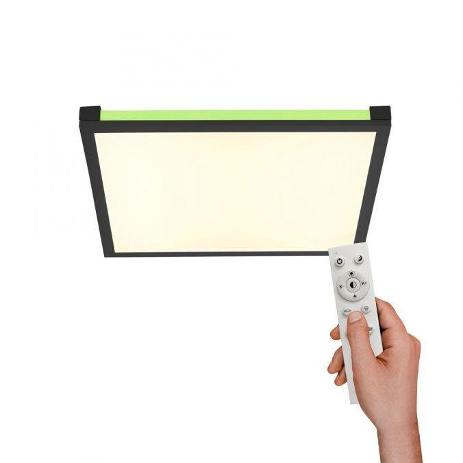 LD 11621-18 MARIO LED stropní svítidlo, černá, stmívatelné, dálkový ovladač, paměť 2700-5000K - LEUCHTEN DIREKT / JUST LIGHT