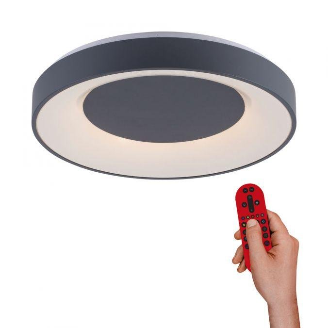 LD 14346-18 LOLAsmart - ANIKA LED stropní svítidlo šedé stmívatelné App + dálkový ovladač RGB+2700-5000K - LEUCHTEN DIREKT / JUST LIGHT