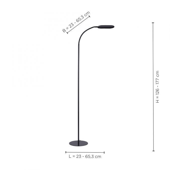 LD 14406-18 KELLY LED stojací svítidlo, černá, CCT, stmívatelné, do interiéru, IP20 3000-6000K - LEUCHTEN DIREKT / JUST LIGHT (obrázek 5)