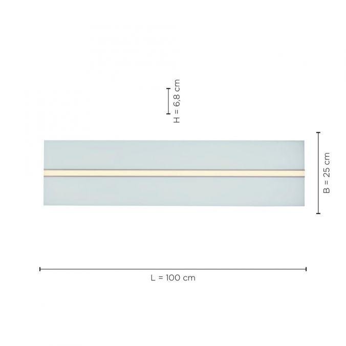 LD 14854-16 EDGING LED panel svítidlo, stropní svítidlo, 100x25cm, moderní, dálkový ovladač 2700-5000K - LEUCHTEN DIREKT / JUST LIGHT (obrázek 5)
