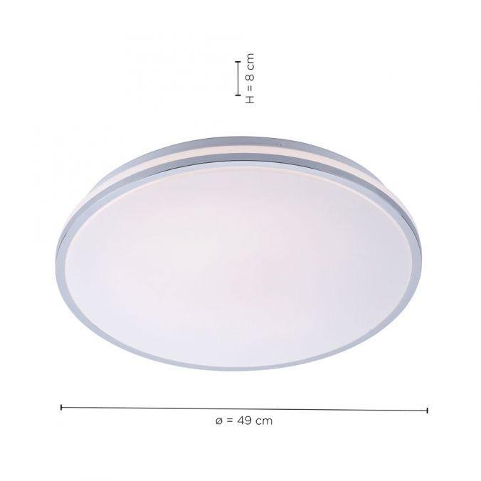 LD 14844-17 ISABELL LED stropní svítidlo, chrom, stínidlo, IP44, koupelna, teplá bílá 3000K - LEUCHTEN DIREKT / JUST LIGHT (obrázek 4)