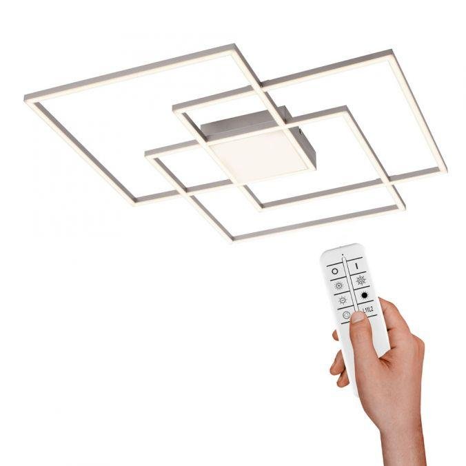 LD 14713-55 ASMIN Stropní svítidlo, ocel, dálkový ovladač, stmívatelné, do interiéru 2700-5000K - LEUCHTEN DIREKT / JUST LIGHT
