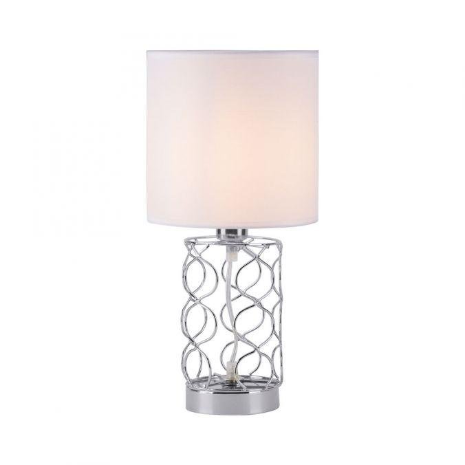 LD 14615-55 DEVA Stolní lampa, Deva, látkové stínidlo, ocel, zakřivené - LEUCHTEN DIREKT / JUST LIGHT