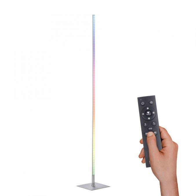 LD 11788-55 HENRY LED stojací svítidlo, barva ocel, RGB, dálkový ovladač, stmívatelné RGB+2700-5000K - LEUCHTEN DIREKT / JUST LIGHT