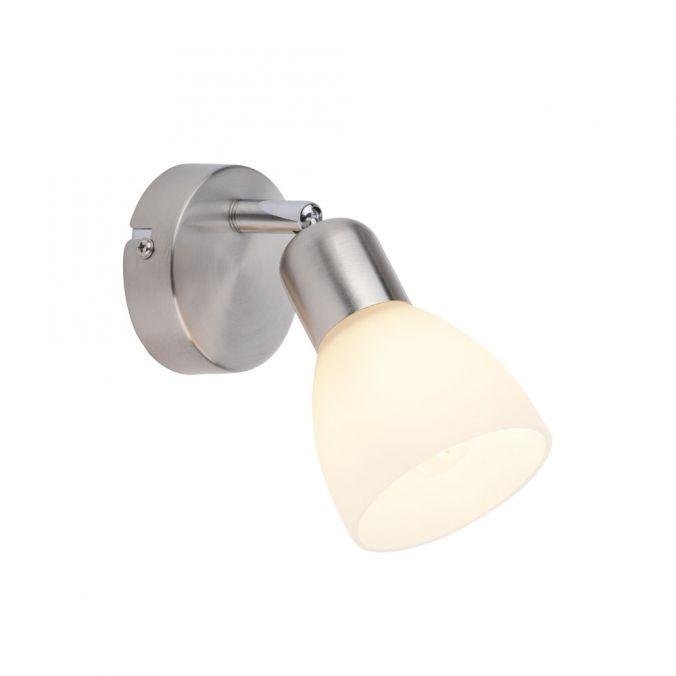 LD 11951-55 KARO Nástěnné svítidlo, barva ocel, 1xE14, skleněné stínidlo, 40 W, IP20 - LEUCHTEN DIREKT / JUST LIGHT