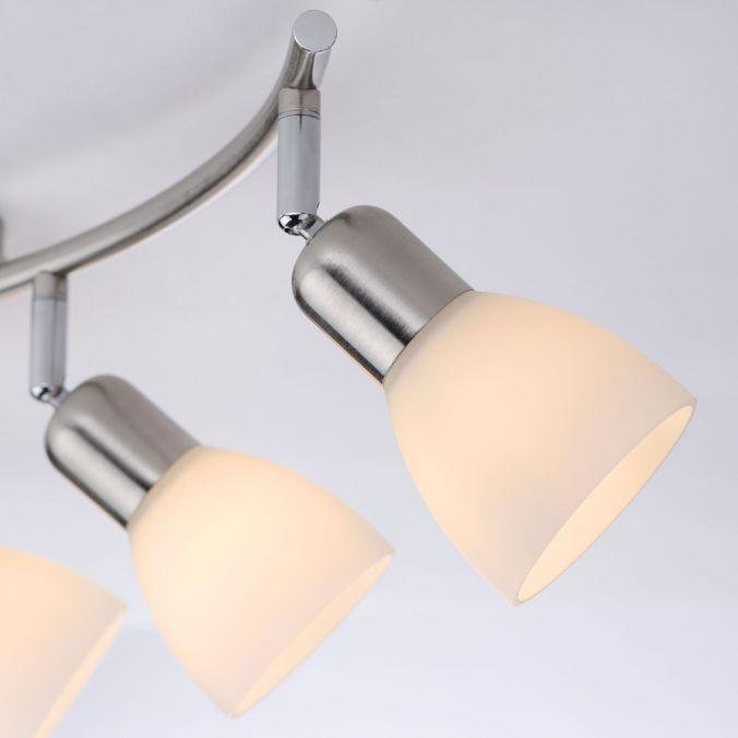 LD 11953-55 KARO Stropní svítidlo, barva ocel, 3x E14, skleněné stínidlo, IP20 - LEUCHTEN DIREKT / JUST LIGHT (obrázek 3)