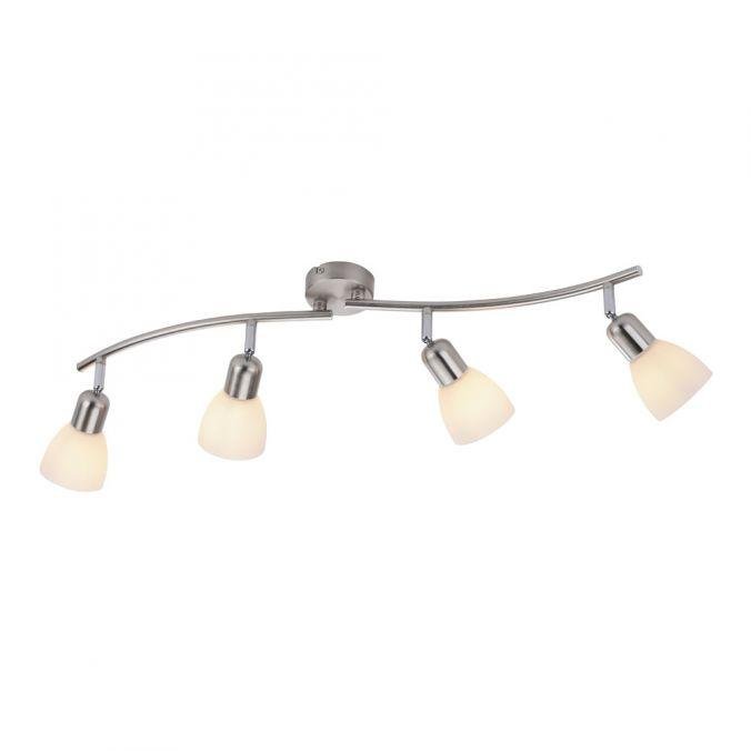 LD 11954-55 KARO Stropní svítidlo, barva ocel, 4x E14, skleněné stínidlo, IP20 - LEUCHTEN DIREKT / JUST LIGHT