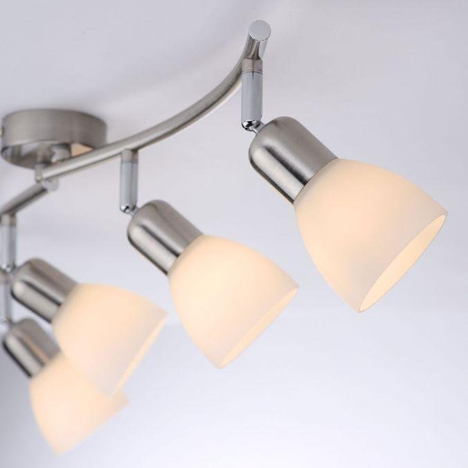 LD 11954-55 KARO Stropní svítidlo, barva ocel, 4x E14, skleněné stínidlo, IP20 - LEUCHTEN DIREKT / JUST LIGHT (obrázek 3)