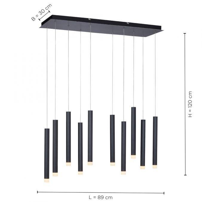 LD 15206-18 BRUNO LED závěsné svítidlo, černá, teplá bílá, IP20, do interiéru 3000K - LEUCHTEN DIREKT / JUST LIGHT (obrázek 4)