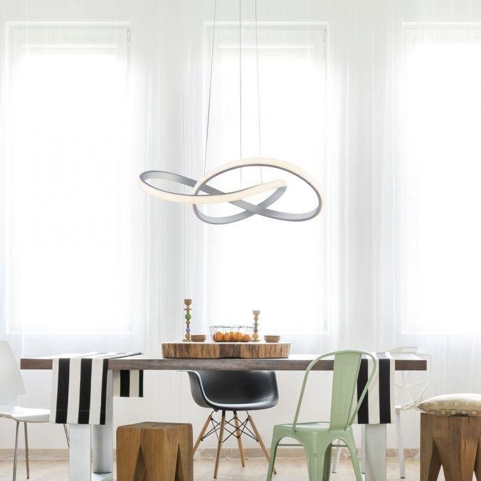 LD 15402-95 MARIA LED závěsné svítidlo, barva hliník, stmívatelné, nastavitelná výška krokově stmívatelné 3000K - LEUCHTEN DIREKT / JUST LIGHT (obrázek 2)