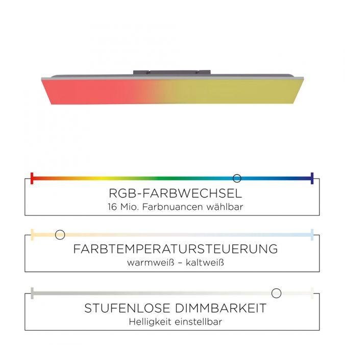 LD 15621-16 YUKON LED panel svítidlo, 100x25cm, RGB a CCT, stmívatelné RGB+2700-5000K - LEUCHTEN DIREKT / JUST LIGHT (obrázek 4)