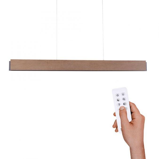 PN 2465-79 PALMA LED závěsné svítidlo, dřevo, stmívatelné, CCT, dálkový ovladač, IP20 2700-5000K - PAUL NEUHAUS