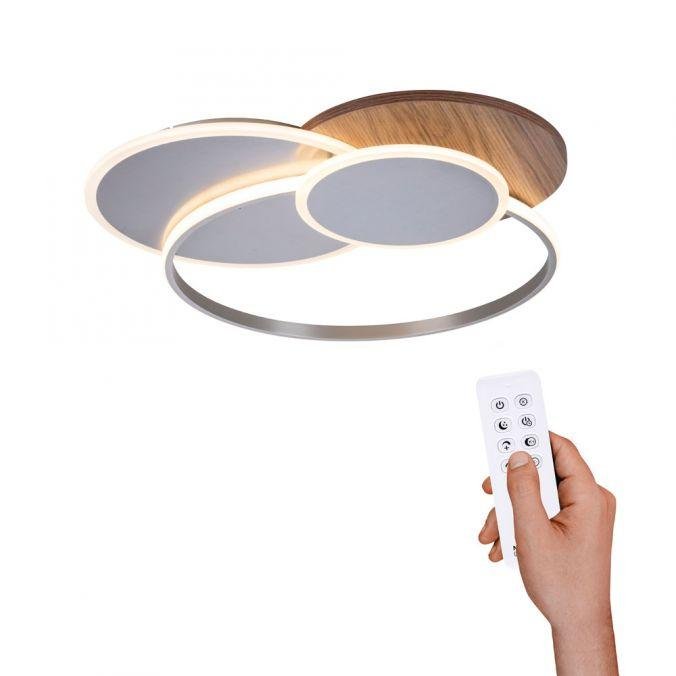 PN 8328-79 PALMA LED stropní svítidlo, dřevo, stmívatelné, dálkový ovladač, do interiéru 2700-5000K - PAUL NEUHAUS